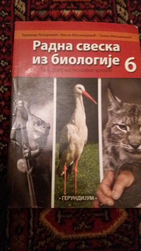 Radna sveska iz biologije za 6 razred osnovne skole