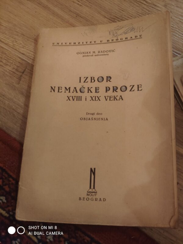 Izbor Nemacke Proze XVIII i XIX veka
