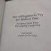 The Willingness to pay for Medical Care