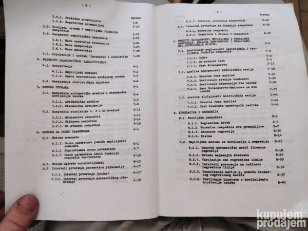 Primena Metoda Matematicke Statistike u Hidrologiji