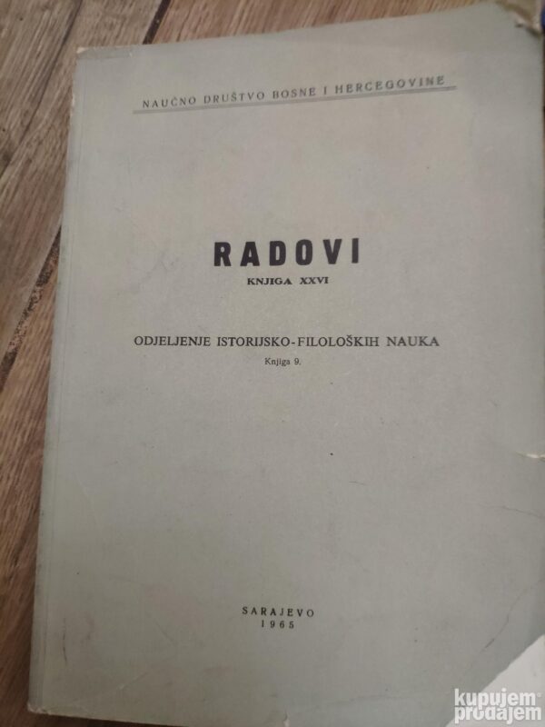 Radovi odeljenje istorijsko-filoloskih Nauka