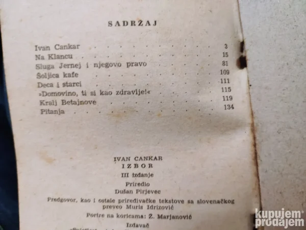 Ivan Cankar izbor