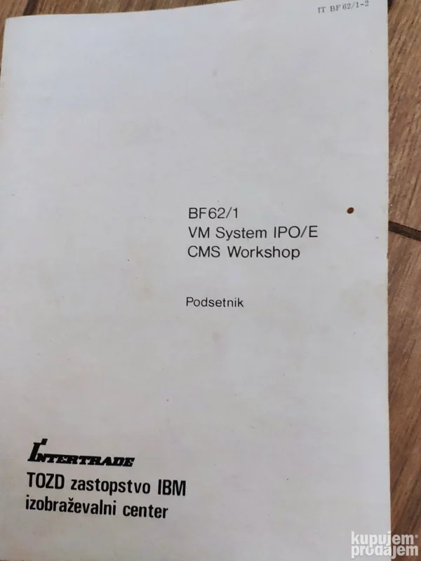 BF62/1 sistem IPO/E CMS Workshop