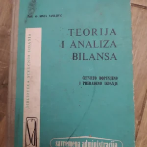 Teorija i Analiza Bilansa - Kosta Vasiljevic