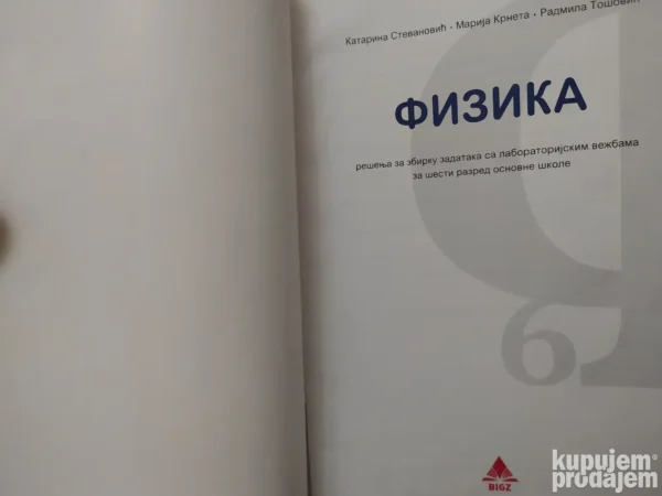 Fizika za 6 razred osnovne skole BIGZ