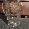 staklena krigla za pivo sa poklopcem od cina sa nozicom