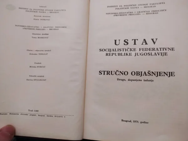 USTAV socijalisticke federativne republike jugoslavije