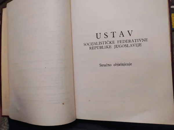 USTAV socijalisticke federativne republike jugoslavije