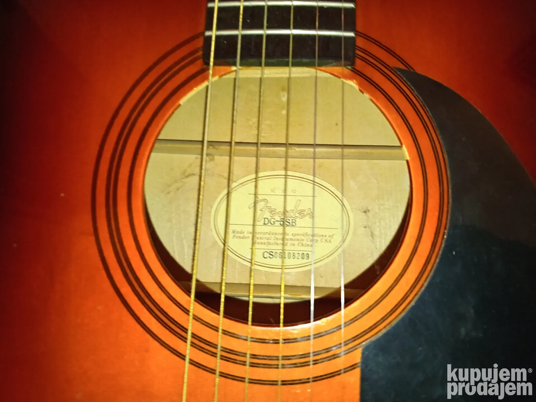 akusticna gitara FENDER DG 5 SB