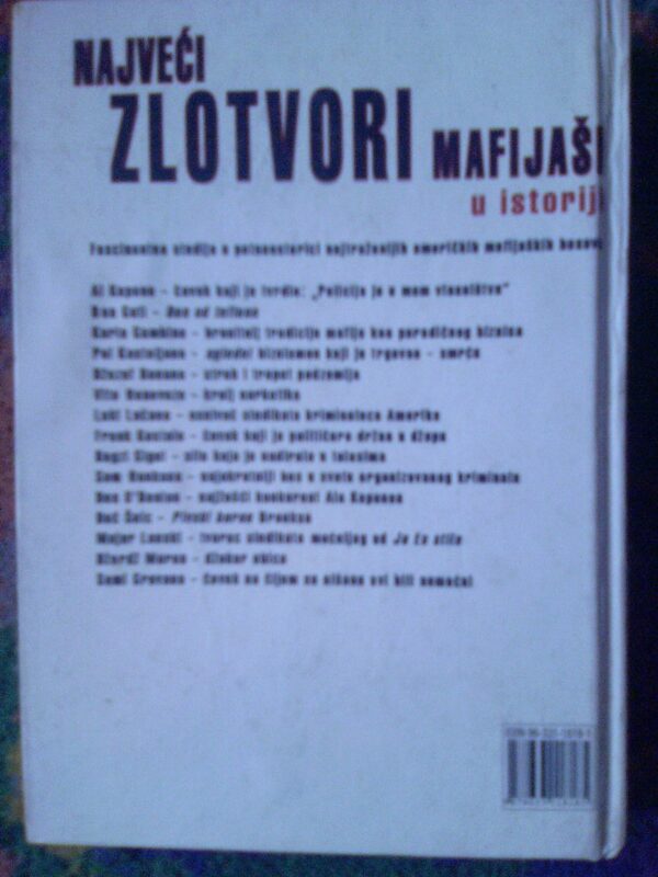 knjiga o nejvecim zlotvorima mafijasima