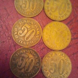 lot kovanica 50 para iz 1970ih