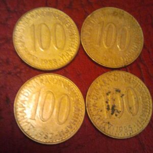 kovanice yugoslavije100 dinara iz 1980ih