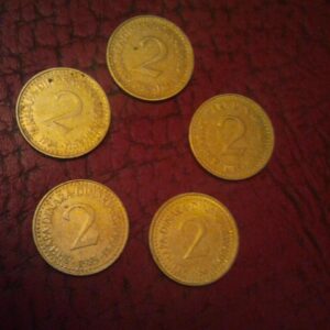 lot kovanica 2 dinara yugoslavija 1980ih