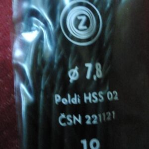 burgije POLDY HSS 7,8 mm za metal