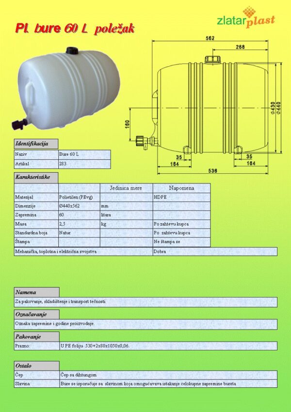 BURE 60 L- horizontalno