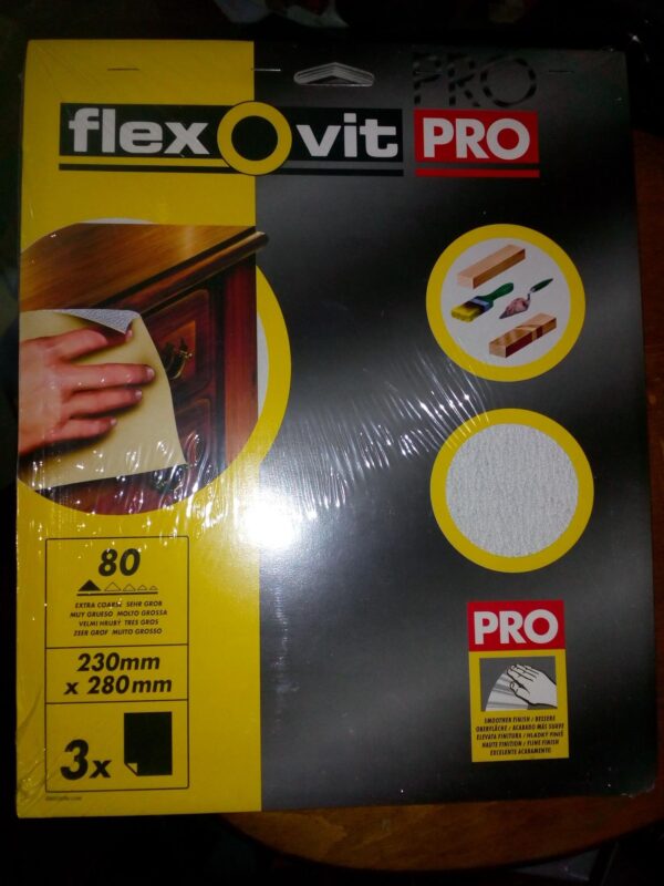 smirgl papir za drvo Granulacija 80 FLEXOVIT PRO