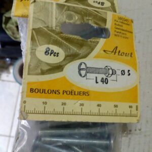 vijak sa plitkom glavom sa maticom 5 x 40 mm