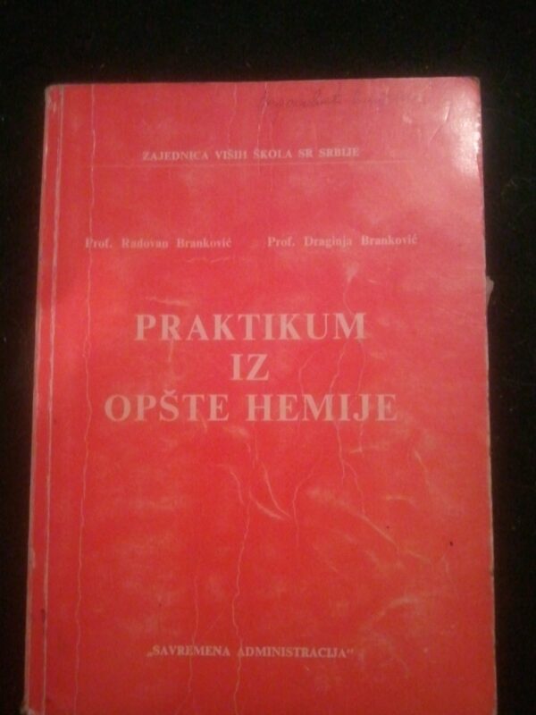 praktikum iz opste hemije RADOVAN BRANKOVIC , DRAGINJA BRANK