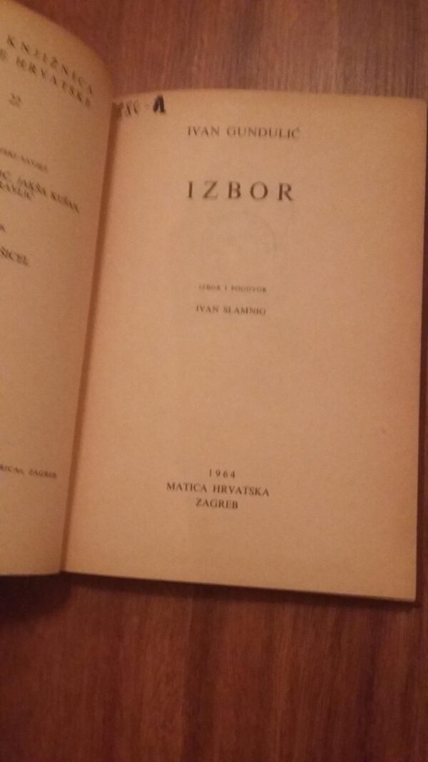 Ivan Gundulic - izbor