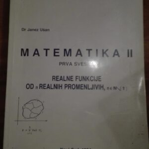 Matematika II realne funkcije od realnih promenljivih