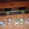 set od 6 casica i metalni nosac