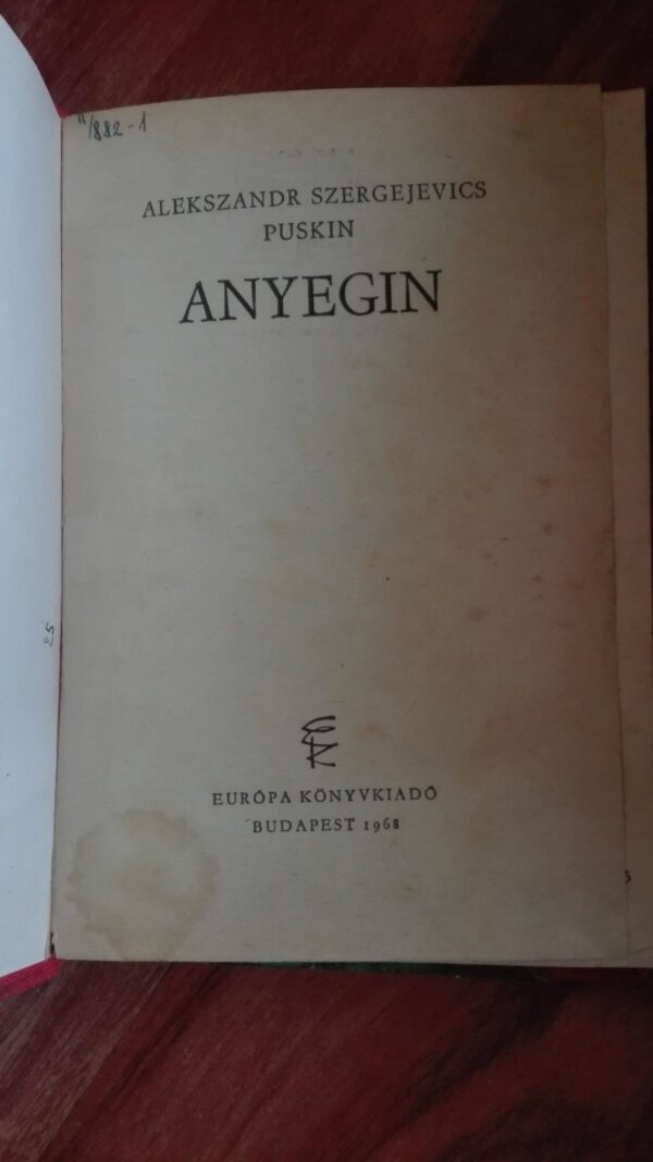 Anyegin - Alekzandr szergejevics Puskin