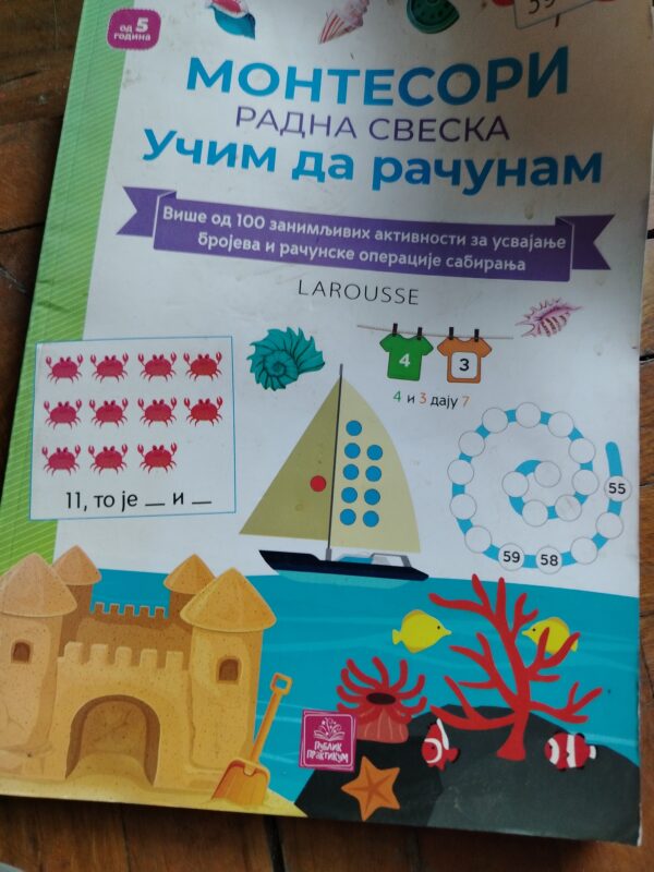 Montesori radna sveska moji mali eksperimenti racunanje